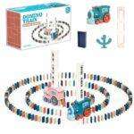 Kids Electric Domino Train Car Set Sound & Light