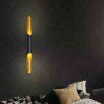 Single retro wall light with up and down tube