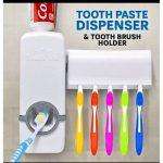 Toothpaste Dispenser + Toothbrush Holder Set