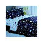 White & Blue Duvet with Star Print
