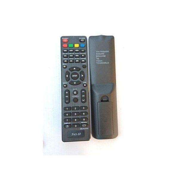 Universal quality TV Remote Control for Von Hotpoint, SHAANI, BRAUHM, TAJ, VISION & TEQWORLD-Fat 10